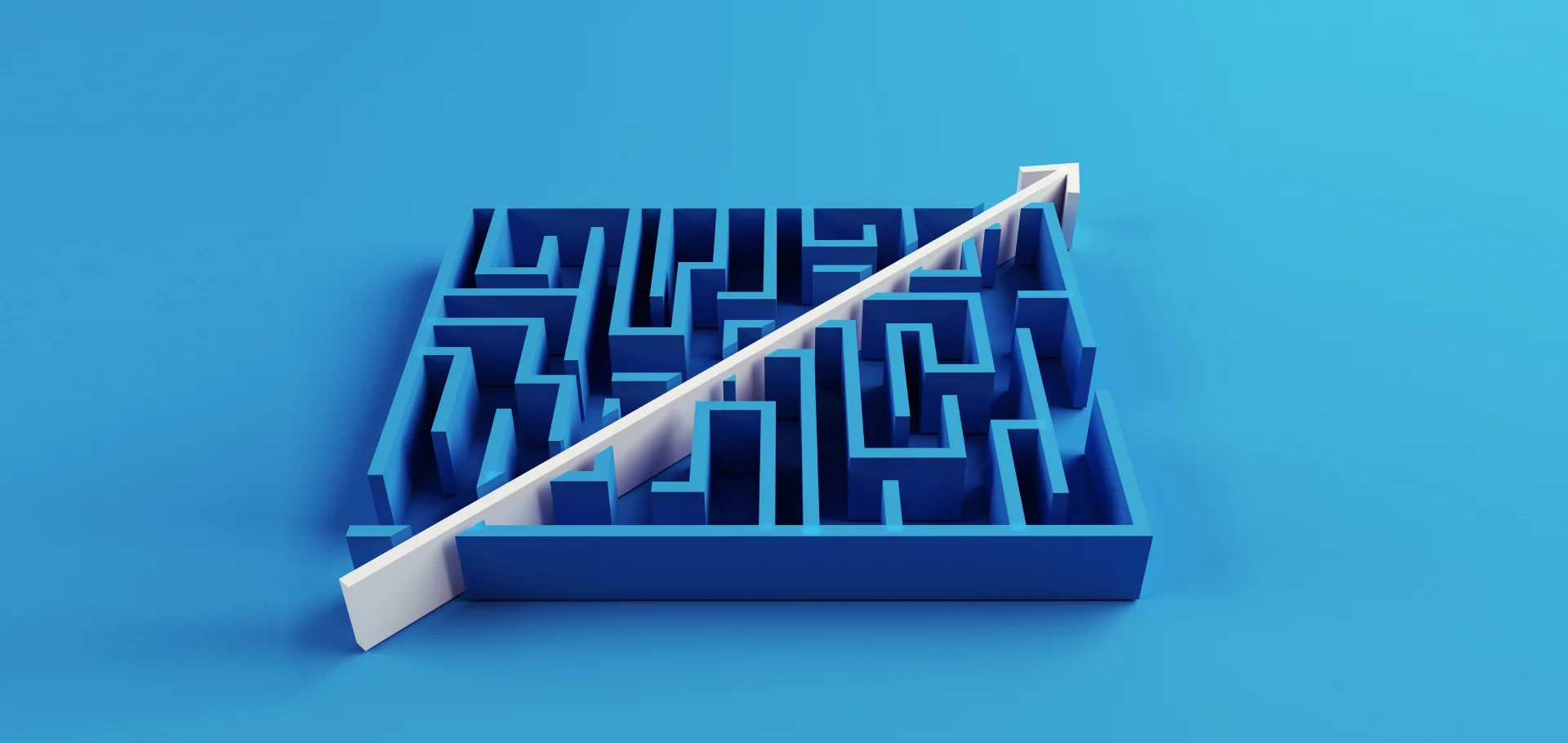 Blue maze with upward arrow TechLink International Compliance